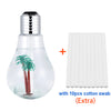 Colorful Light bulb Humidifier Air Ultrasonic USB 400ML